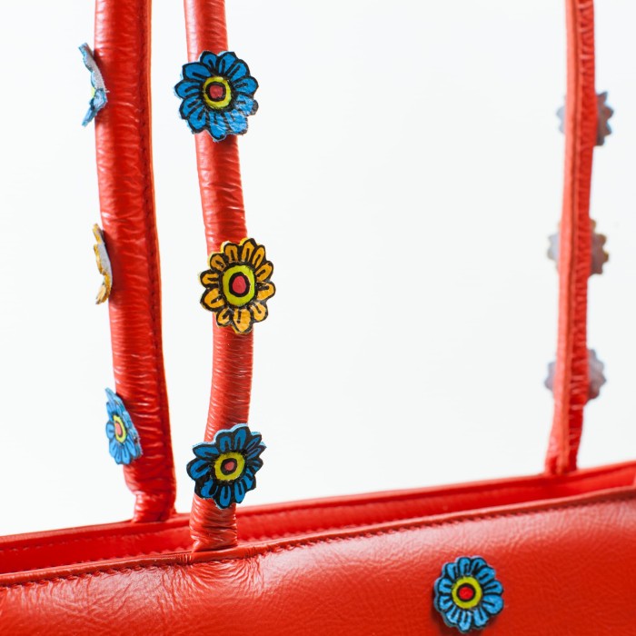 Borsa arancio con gufetti Borsa arancio con gufetti