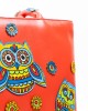 Borsa arancio con gufetti Borsa arancio con gufetti