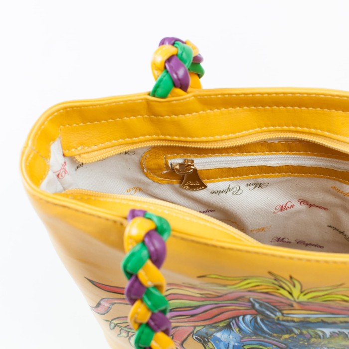 Borsa gialla con cavallo Borsa gialla con cavallo