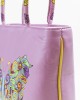 Borsa rosa glicine con farfalla