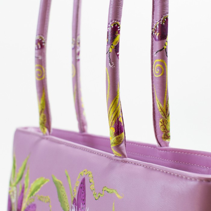 Borsa rosa glicine con passiflora Borsa rosa glicine con passiflora