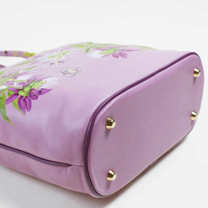 Borsa rosa glicine con passiflora Borsa rosa glicine con passiflora