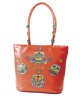 Borsa arancio con gufetti