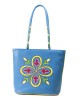 Borsa azzurra con maiolica Borsa azzurra con maiolica