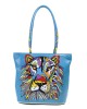 Borsa azzurra con tigre Borsa azzurra con tigre