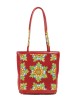 Borsa rossa con maiolica Borsa rossa con maiolica