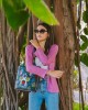 Borsa blu con pitbull Borsa blu con pitbull