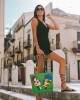 Borsa verde con coppia pop