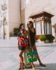 Borsa verde con coppia pop