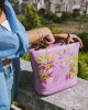Borsa rosa glicine con passiflora Borsa rosa glicine con passiflora