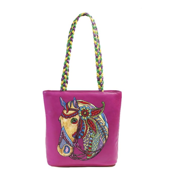 Borsa fucsia con cavallo Borsa fucsia con cavallo